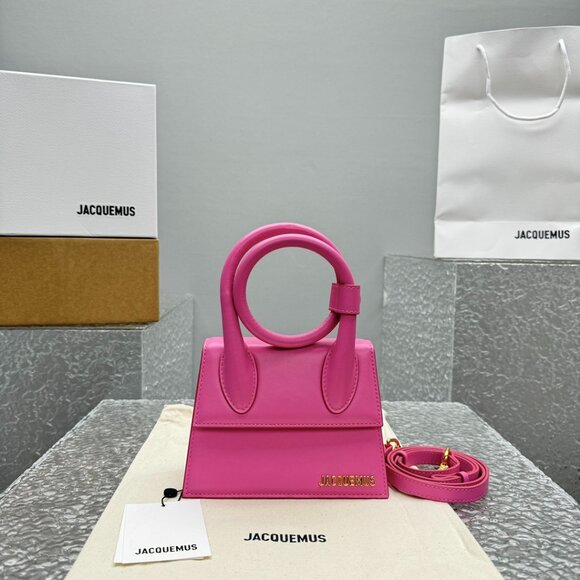 Jacquemus Pink Coiled handbag Le Chiquito Noeud - Picture 1 of 11